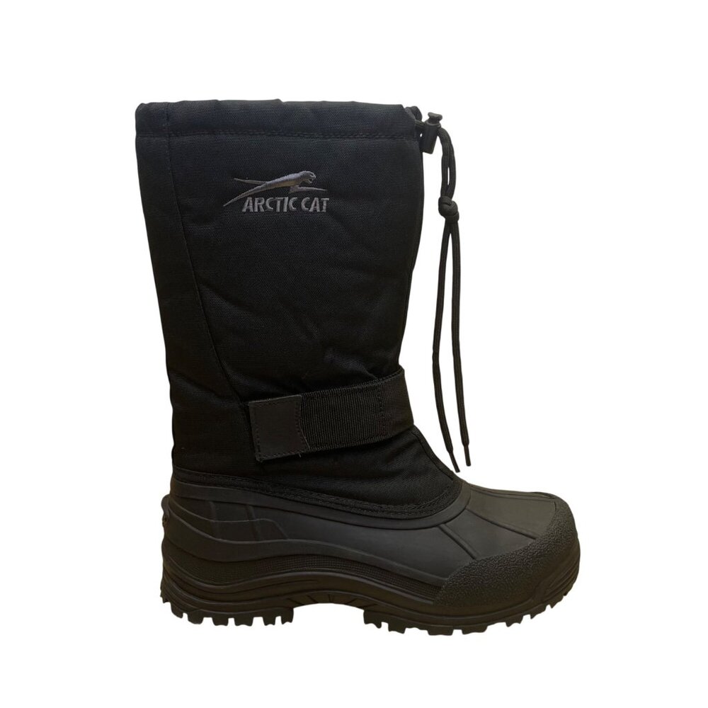 Arctic Cat Men’s Black Adhesive Adjust Strap Insulated Snow Winter Boots Sz 10